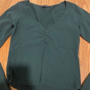 Brandy Melville green Charlize long sleeve *rare